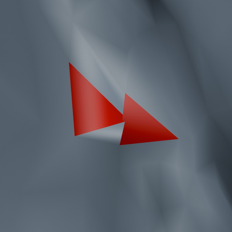 Two triangles highlighted in red at the remaining hair overlap